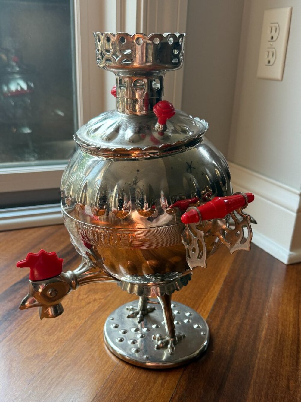 Vintage Soviet Russian Era Electric Chicken Rooster Samovar Tea Server
